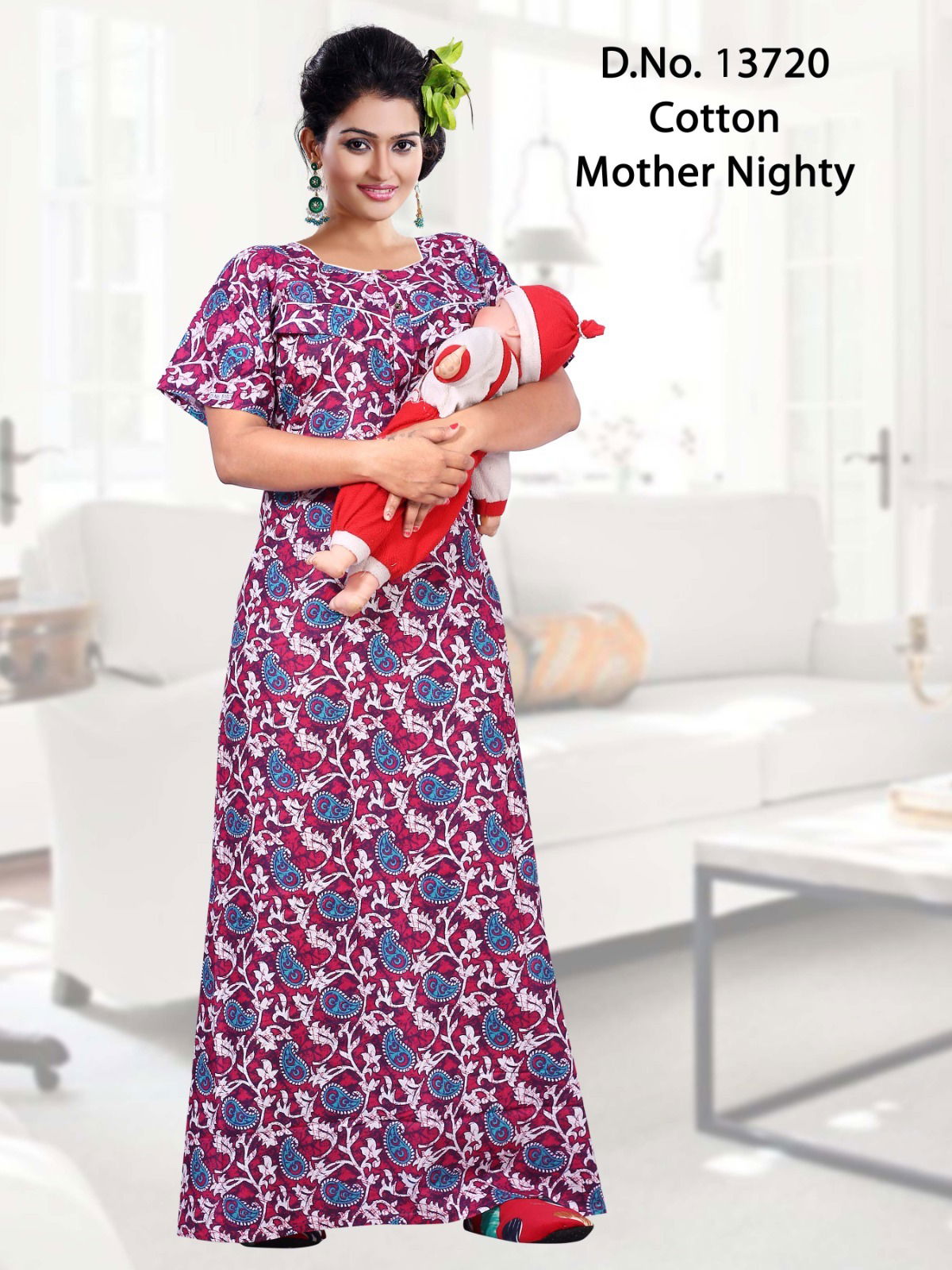 Seven Cross Mother Feeding Nighty Western Catalog